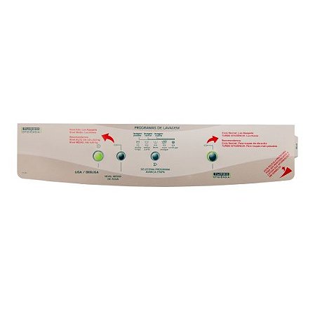 PAINEL DECORATIVO LAVADORA BRASTEMP TURBO EFICIÊNCIA 8KG (BWM08A)