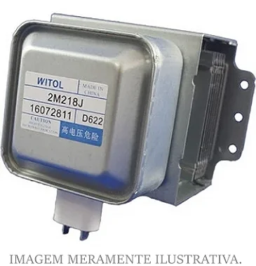 MAGNETRON PARA MICROONDAS 2M218J GALANZ/WITOL 6 FUROS MENOR