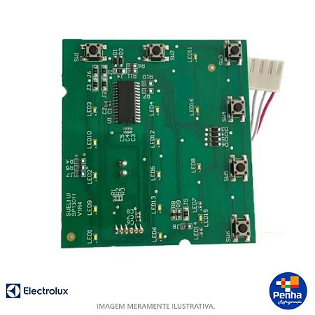 PLACA INTERFACE ORIGINAL LAVADORA ELECTROLUX LED13/15/17 A20246001