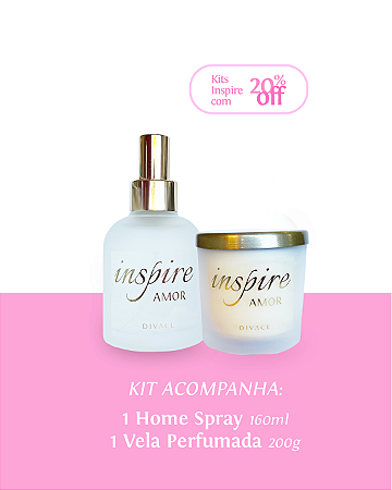 Kit Home Spray + Vela Perfumada Inspire Amor