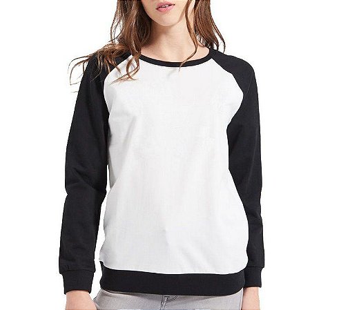 moletom feminino branco liso