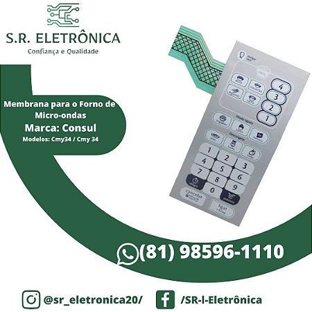 Membrana Teclado Microondas Cmy34 / Cmy 34