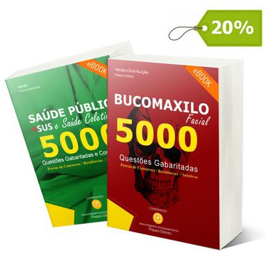 Combo Definitivo ( E-Book 5.000 Bucomaxilofacial + E-Book 5.000 Saúde Pública)