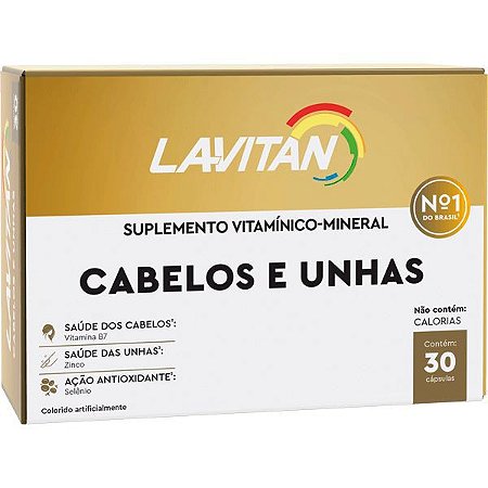 Lavitan Hair Cabelos e Unhas 30 cápsulas - Cimed - Supremo Suplementos