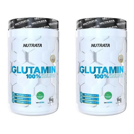 Kit 2uni Glutamin 100% Imuno 1000g - Nutrata