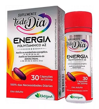 Suplemento Todo Dia Energia AZ 250mg 30 cáps  - Katiguá