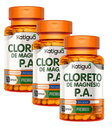 Kit 3uni Cloreto de Magnésio 60 cáps - Katiguá