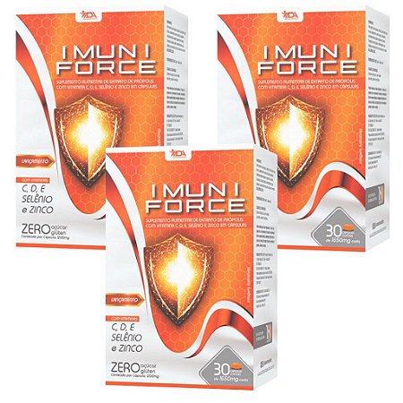 Kit 3uni Imuniforce 30 cáps 1650mg - ADA