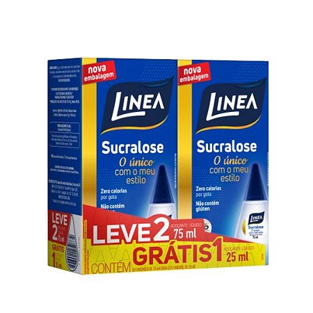 Adocante Líquido Sucralose Leve 2 75ml 1 25ml - Linea