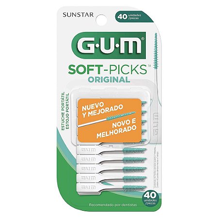 Soft Picks com 40 (Palito Interdental de Borracha) - Gum