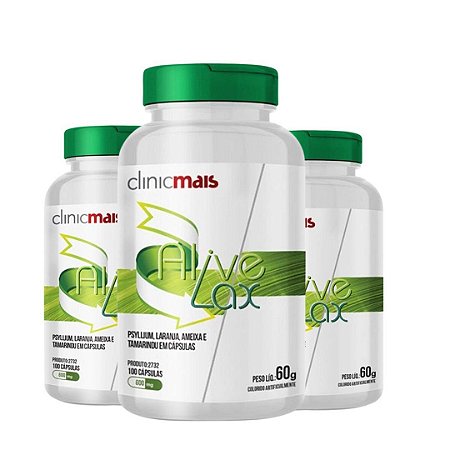 Kit 3uni Alive Lax com 100 cáps - Clinic Mais