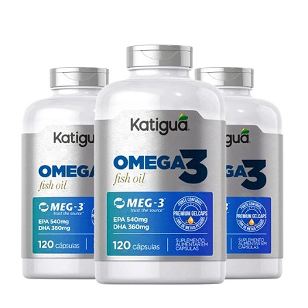 Kit 3uni Omega 3 Fish Oil epa/Dha com 120 cáps - Katiguá