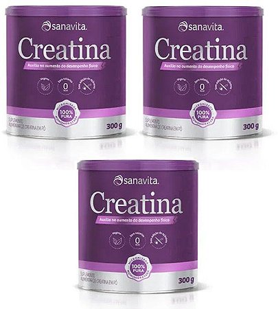 Kit 3uni Creatina 300gr - Sanavita