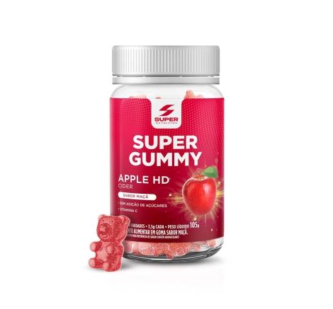 Super Gummy Apple HD Maça 30 gomas - Desinchá