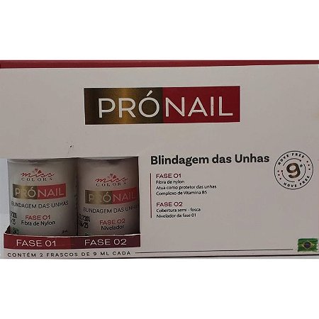 Pró Nail Blindagem Unhas Fase 1 e 2 18ml - Miss Colors