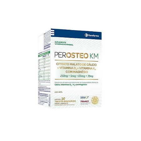 Perosteo KM 30 tabletes mastigáveis - Eurofarma