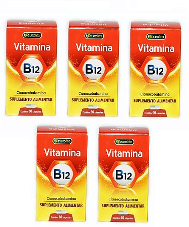 5x Vitamina B12 (5x 60 caps) - Eurofito