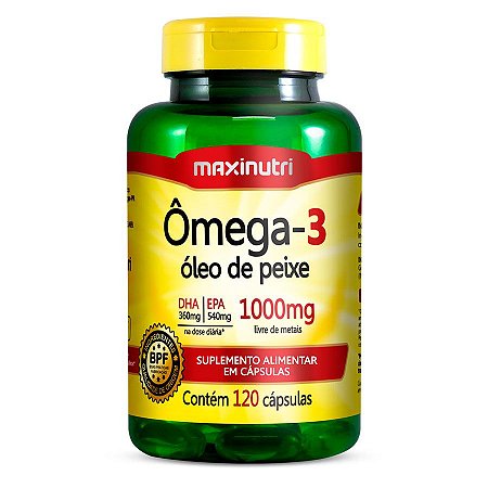 Ômega 3 1000mg 120 cápsulas - MaxiNutri