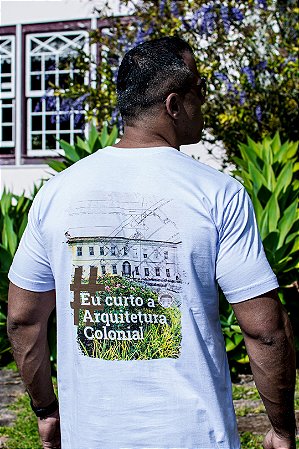 CAMISETA MASCULINA BRANCA - ARQUITETURA COLONIAL
