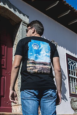 CAMISETA MASCULINA PRETA - FAZENDA BABILÔNIA