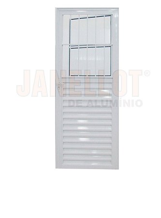 PORTA ALUMINIO POSTIGO 210X80 DIREITA BRANCA FL74 1469 JANELLOT