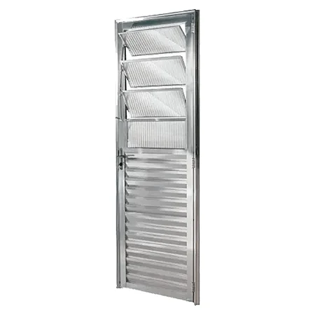 Porta Alumínio Basculante 210X80cm Brilhante Direita Esquadrileve