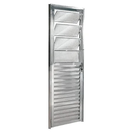 Porta Alumínio Basculante 210X80cm Brilhante Esquerda Esquadrileve