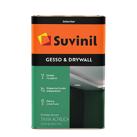 Tinta Gesso & Drywall 18L Suvinil Branco