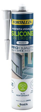 Silicone Neutro Premium 260G Branco Fortaleza