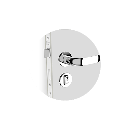 Fechadura Icaro Roseta 22 Py53 Cromado Externa (B40Xe53) Soprano