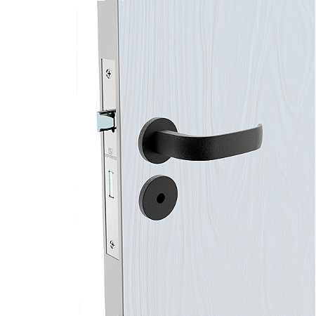 Fechadura Icaro Roseta 22 Preto Fosco Banheiro (B40Xe53) Soprano