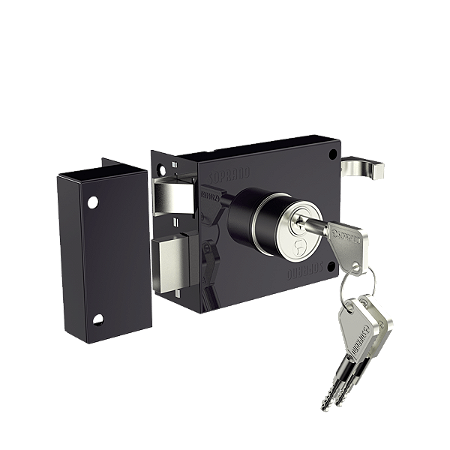 Fechadura Tetra Sobrepor Preto Soprano