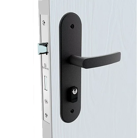 Fechadura Pali Espelho 43 Py43 Preto Fosco Externa (B40Xe53) Soprano