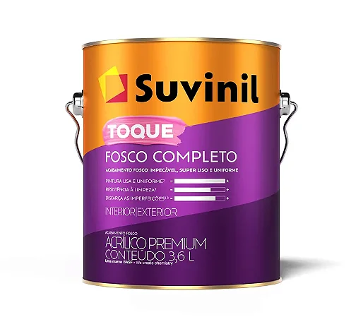 Tinta Acrilica Toque Fosco Completo 3.6L Palha Suvinil
