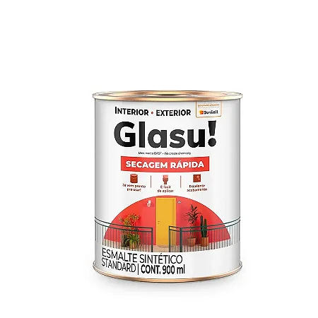 Esmalte Brilhante 0.9L Seca Rapido Glasu Branco Suvinil