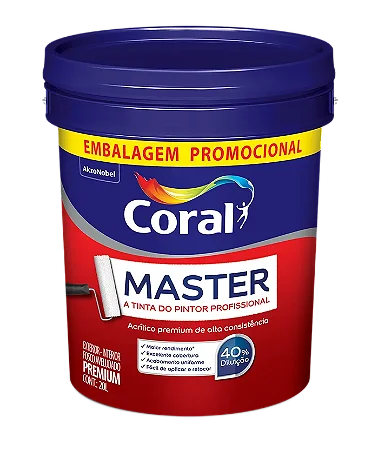 Tinta Acrilica Fosco 20L Master Branco Coral