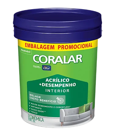 Tinta Acrilica Fosco 20L Coralar Branco Coral
