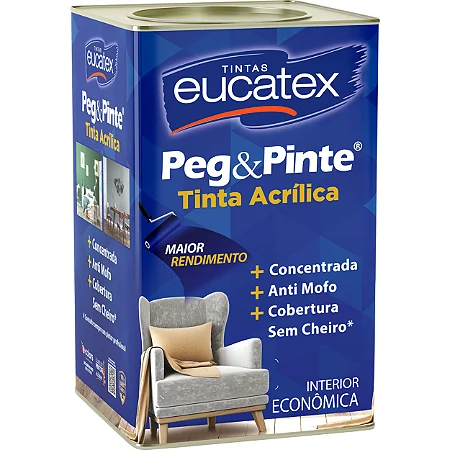Tinta Acrilica Fosco 18L Peg E Pinte Chromium Eucatex