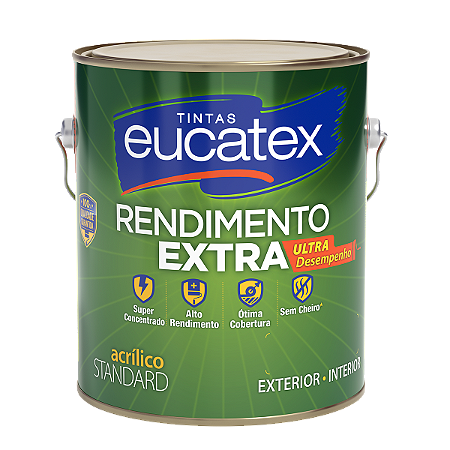 Tinta Acrilica Fosco 3.6L Rende Extra Cinza Granito Eucatex