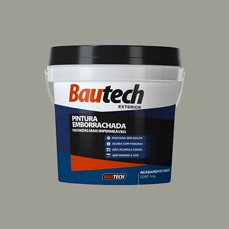 Tinta Acrilica Fosco 4Kg Pintura Emborrachada Grafite Bautech