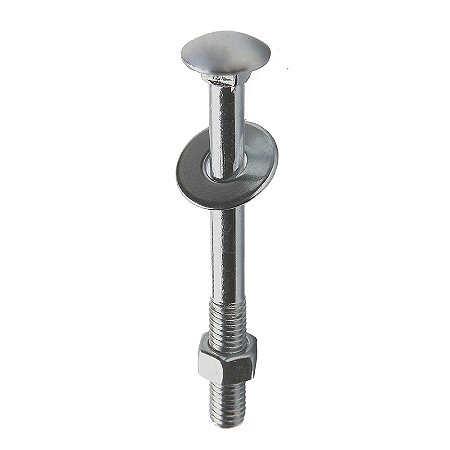 Parafuso Frances 3/8X4 Com Porca E Arruela 5Pcs Pfr13 Fixtil