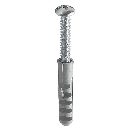 Parafuso Madeira 4.2X38 Panela Com Bucha 6mm 100Pcs Ppb21 Peg&Fixe