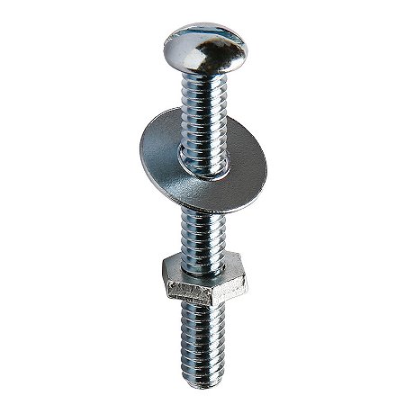 Parafuso Maquina 5/32X5/8 Cabeça Redonda Com Porca E Arruela 4Pc Smaq01 Peg&Fixe