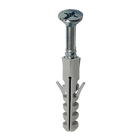 Parafuso Madeira 3.2X25 Chata Com Bucha 5mm 8Pcs Spmb02 Peg&Fixe