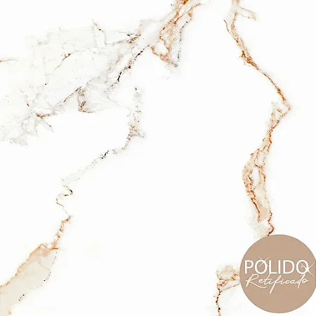 Piso Semi gres 66X66 Marmi Delux Polido Rt Cx2,18 Formigres - cx2,180