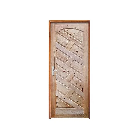 Porta Madeira 82 Direita Pinus Diagonal Com Travessa F/Cce Batente 11 Sidney
