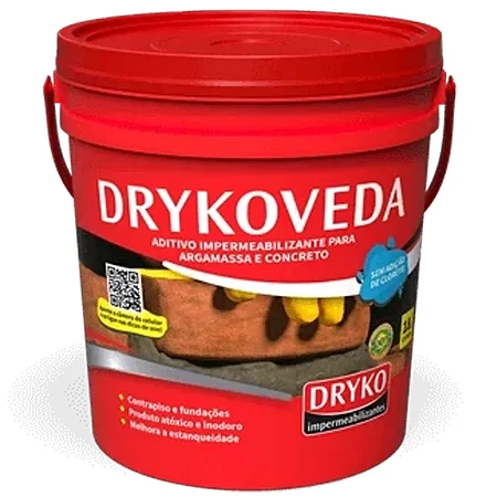 Aditivo Impermeabilizante Hidrofugo Para Concreto E Argamassa Drykoveda Balde 18L Dryko