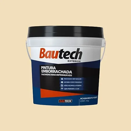 Tinta Acrilica Fosco 4Kg Pintura Emborrachada Areia Bautech