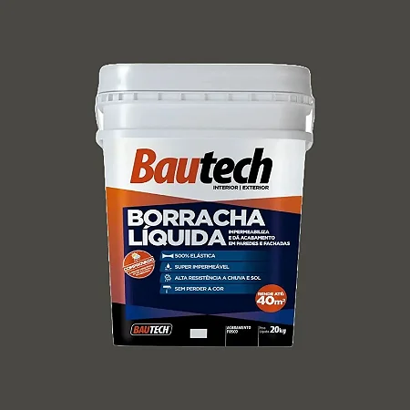 Borracha Liquida 20Kg Cinza Grafite Bautech