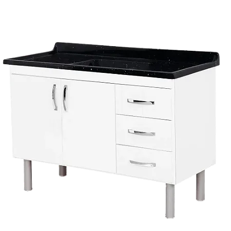 Gabinete Cozinha para Pia 120 Toquio Branco Rorato